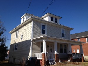 Old home siding and window installation